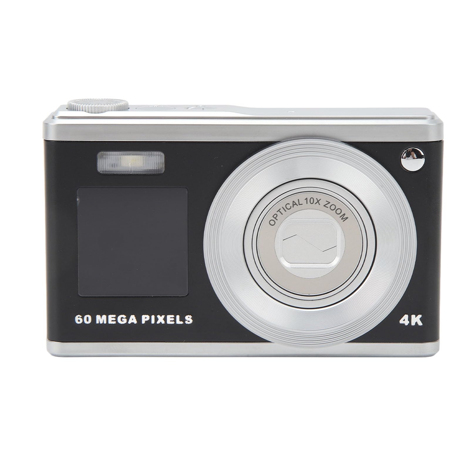 4K Digital Camera with 60MP & 6X Zoom - 2.88 Inch Compact Vlogging Camera with Macro Shooting, Built-in Fill Light & Auto Focus | Perfect for Beginners, Travel & YouTube Content Creation (Black)