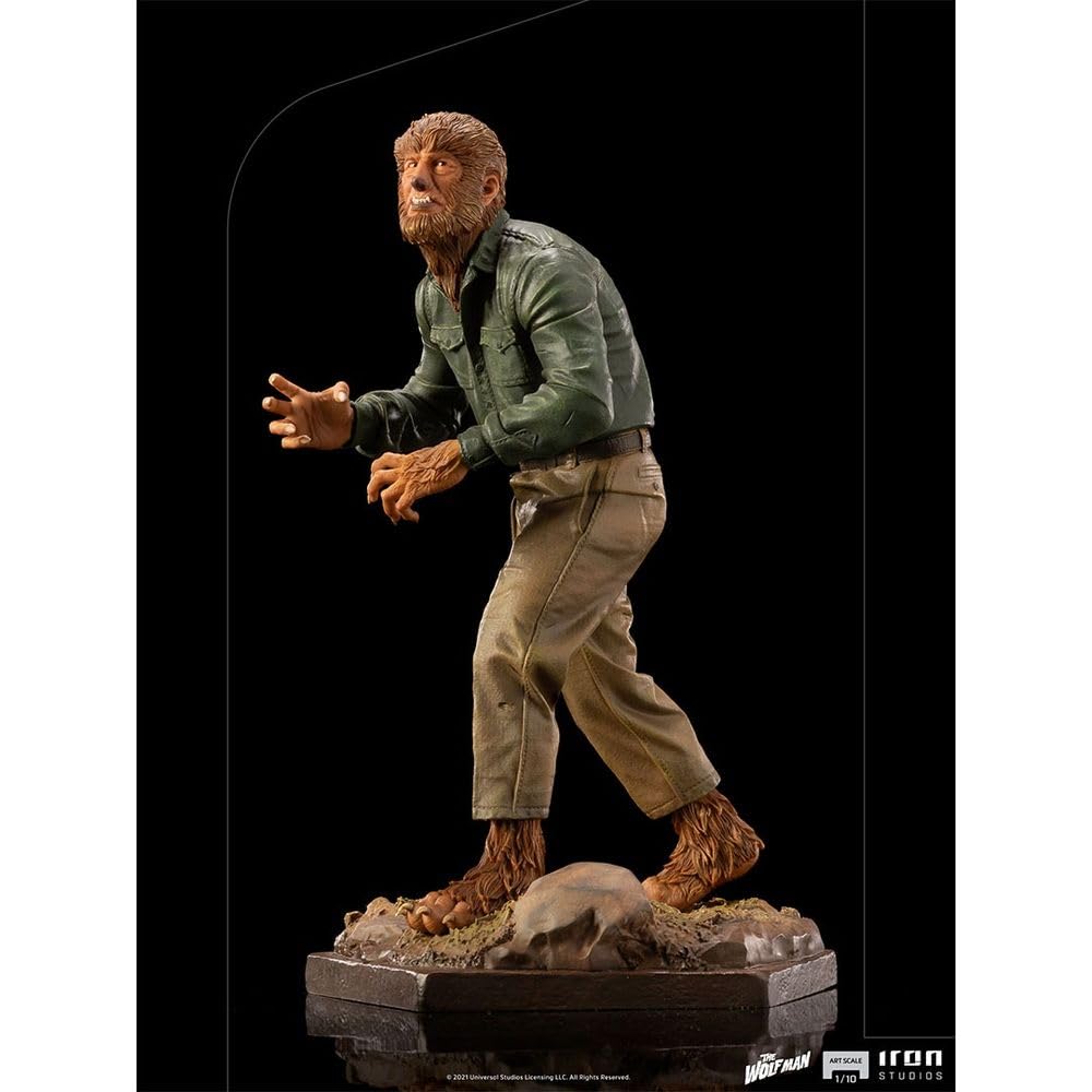Iron Studios 1:10 The Wolf Man Art Scale Statue - Universal Monsters Classic Horror Collectible for Home Display & Movie Decor
