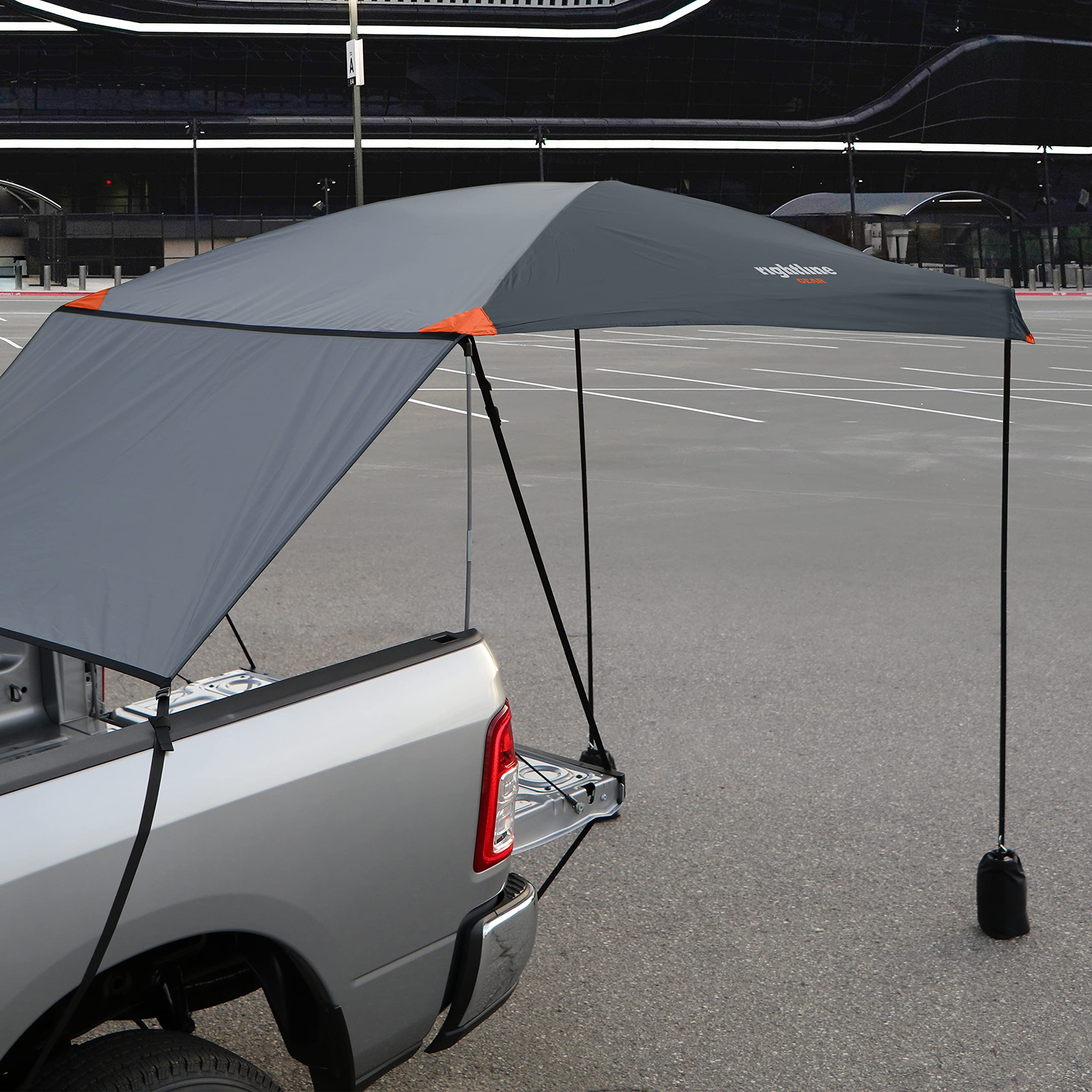 Rightline Gear Universal-Fit Truck Tailgate Canopy Tent - 9.5' x 6' x 8.5' Portable Blue Shelter for Camping, Tailgating & Outdoor Adventures