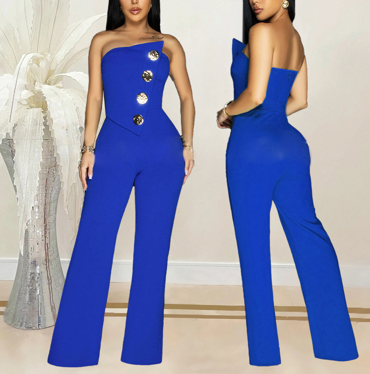 Women's Sleeveless Jumpsuit Romper - Summer Casual Outfit for Beach, Party & Vacation | Fashion One-Piece Jumpsuit for Women