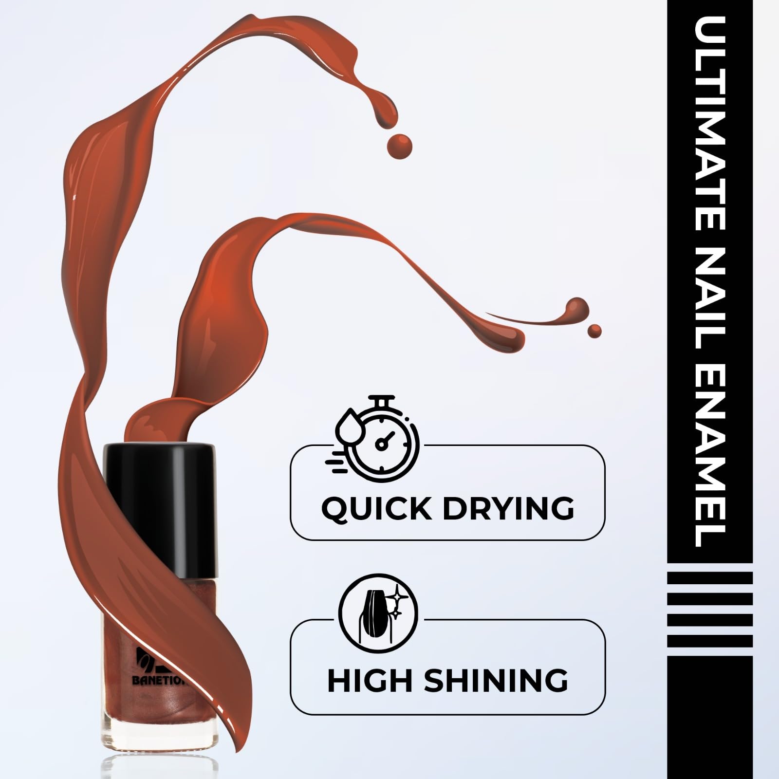Banetion High Shine & Plump Finish Nail Polish for Women - 9ml Long Lasting Glossy Nail Paint - Perfect for Manicures, Pedicures, and Special Occasions