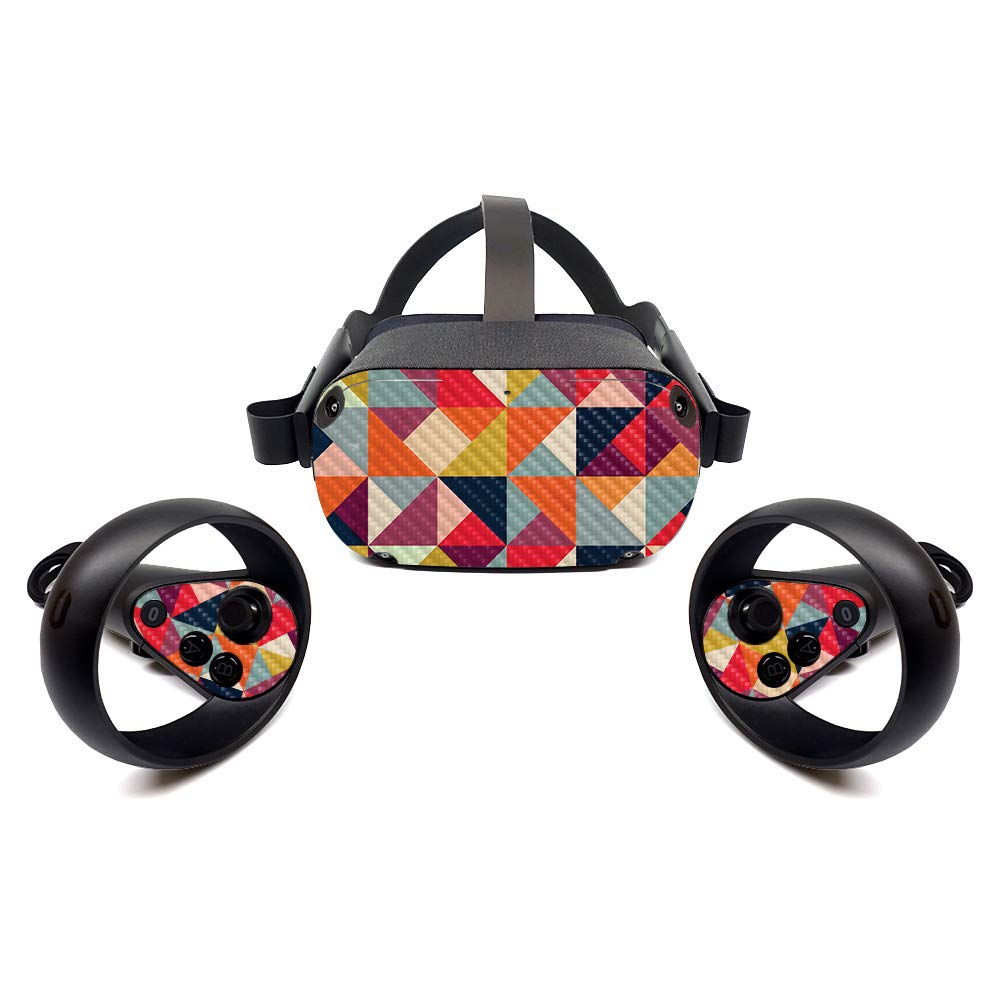 MightySkins Carbon Fiber Skin for Oculus Quest - Protective Durable Textured Cover | Easy to Apply & Remove | Made in USA | Perfect for Gaming, VR Entertainment & Travel Protection