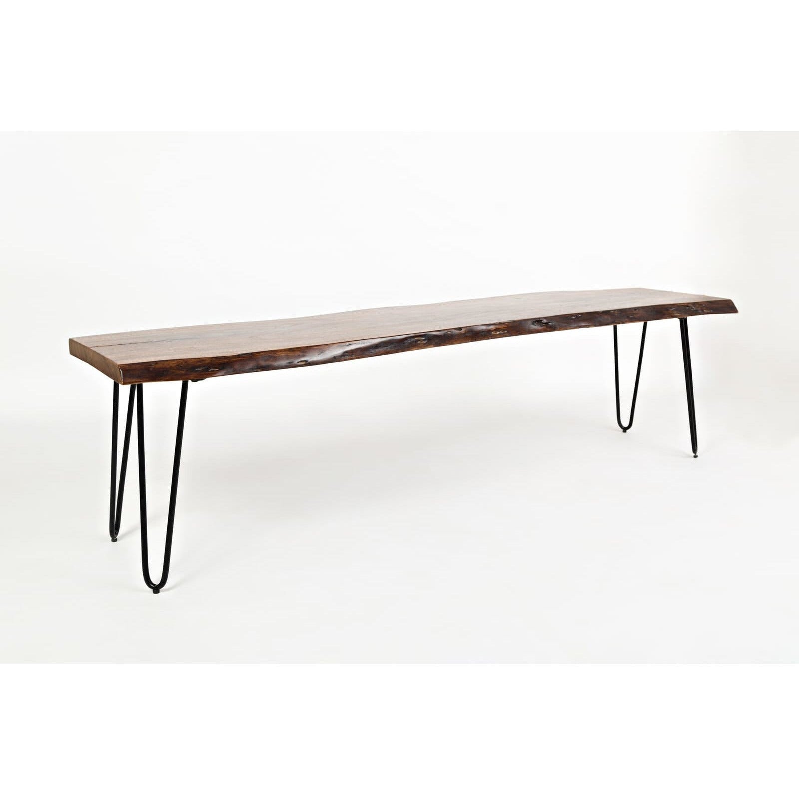 Nature's Edge Solid Wood Dining Bench - Rustic Farmhouse Style Kitchen Bench with Backrest, Perfect for Dining Room, Kitchen Island, or Entryway Seating