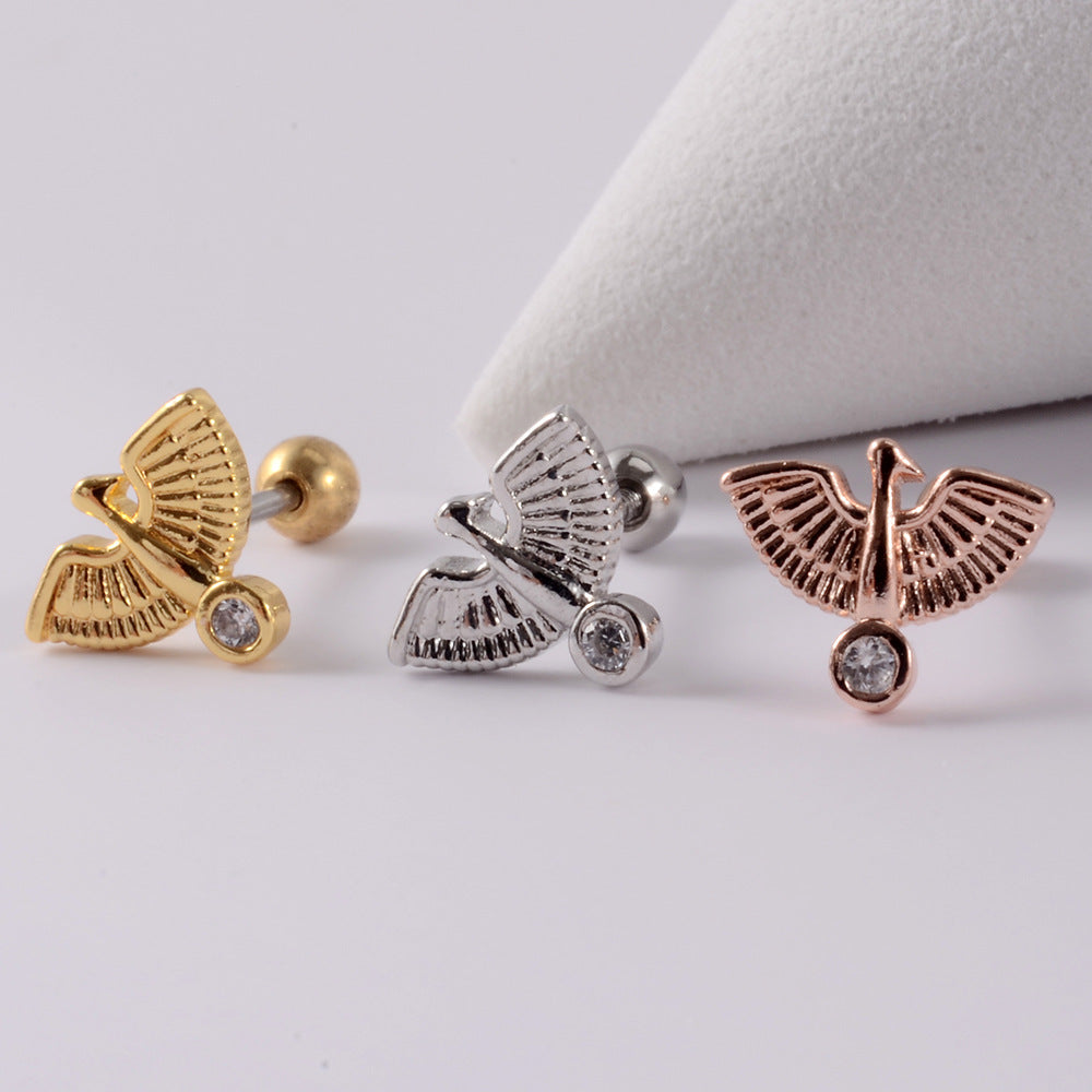 20G Cartilage Swallow Barbell Stud Piercing - Surgical Steel Body Jewelry for Tragus, Helix & Daith | Hypoallergenic, Comfort Fit for Everyday Wear & Special Occasions