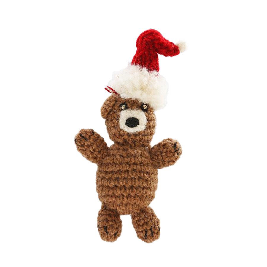 MARKS Knit Ornament Mascot Bear - Soft Christmas Tree Decorations (17g) - Perfect for Holiday Home Decor, Gift Giving & Festive Party Favors