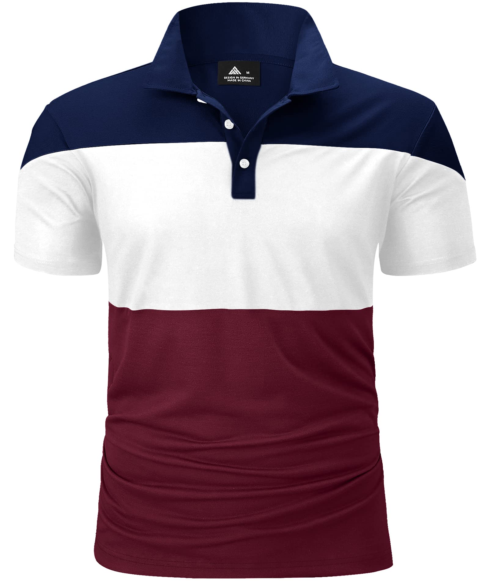 SWISSWELL Men's Moisture Wicking Polo Shirts - Breathable Mesh Tennis & Sports Performance Shirt for Golf, Running, Workout - Stay Cool & Dry During Active Wear