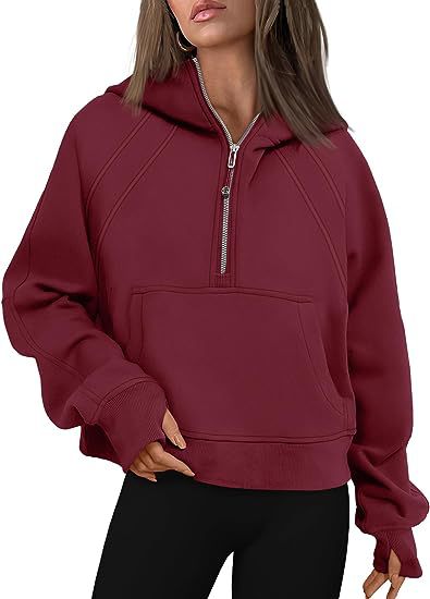 Women's Loose Fit Zip Up Hoodie with Pockets - Long Sleeve Pullover Sweatshirt for Fall & Winter | Casual Sportswear, Lounge Wear & Outdoor Activities
