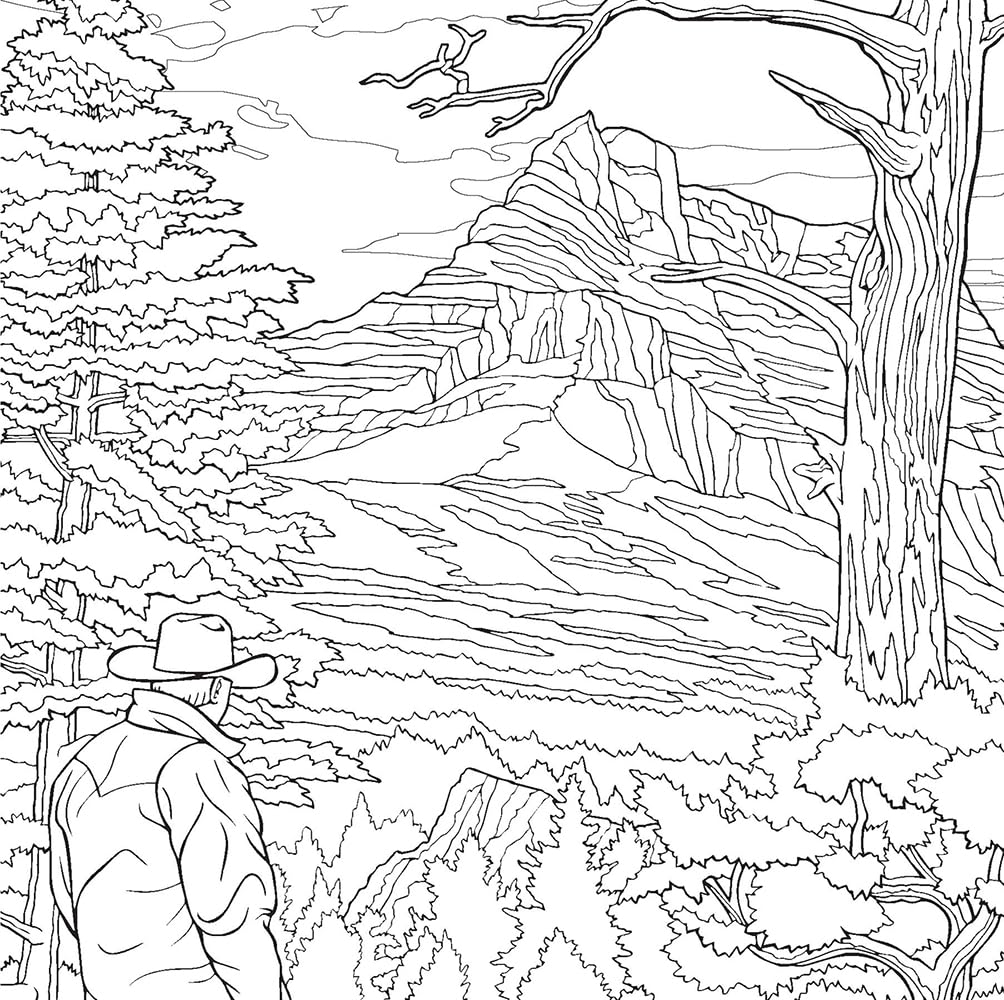 The Unofficial Yellowstone Coloring Book for Adults - Relaxing National Park Scenes, Wildlife & Landscapes - Perfect for Stress Relief & Creative Fun (Dover Coloring Books)
