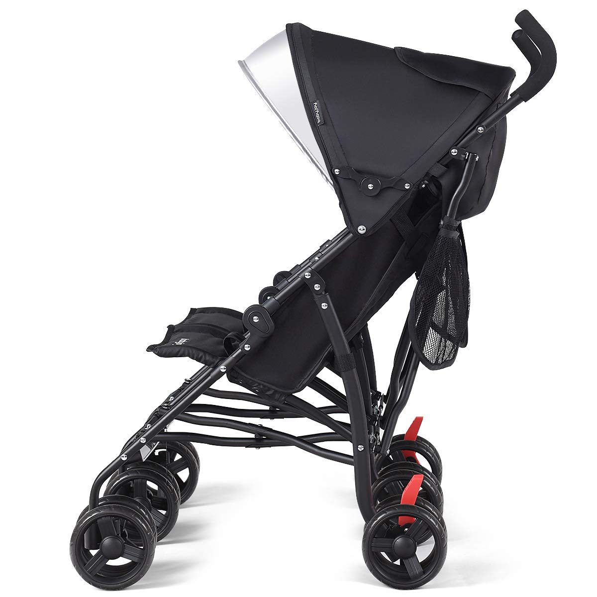 **BABY JOY Double Umbrella Stroller - Lightweight Side by Side Twin Stroller for Travel with Large Storage Basket, Cup Holder, 5-Point Safety Harness, Adjustable Canopy & Compact Fold - Ideal for Infants & Toddlers (Black) - Perfect for Shopping, Park Walks & Family Outings**