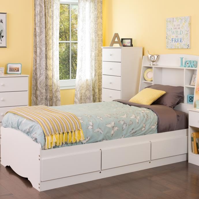 Prepac Astrid 6-Drawer Dresser in White - Modern Bedroom Storage Furniture for Clothes & Accessories Organization | Perfect for Home, Apartment & Dorm Room Decor