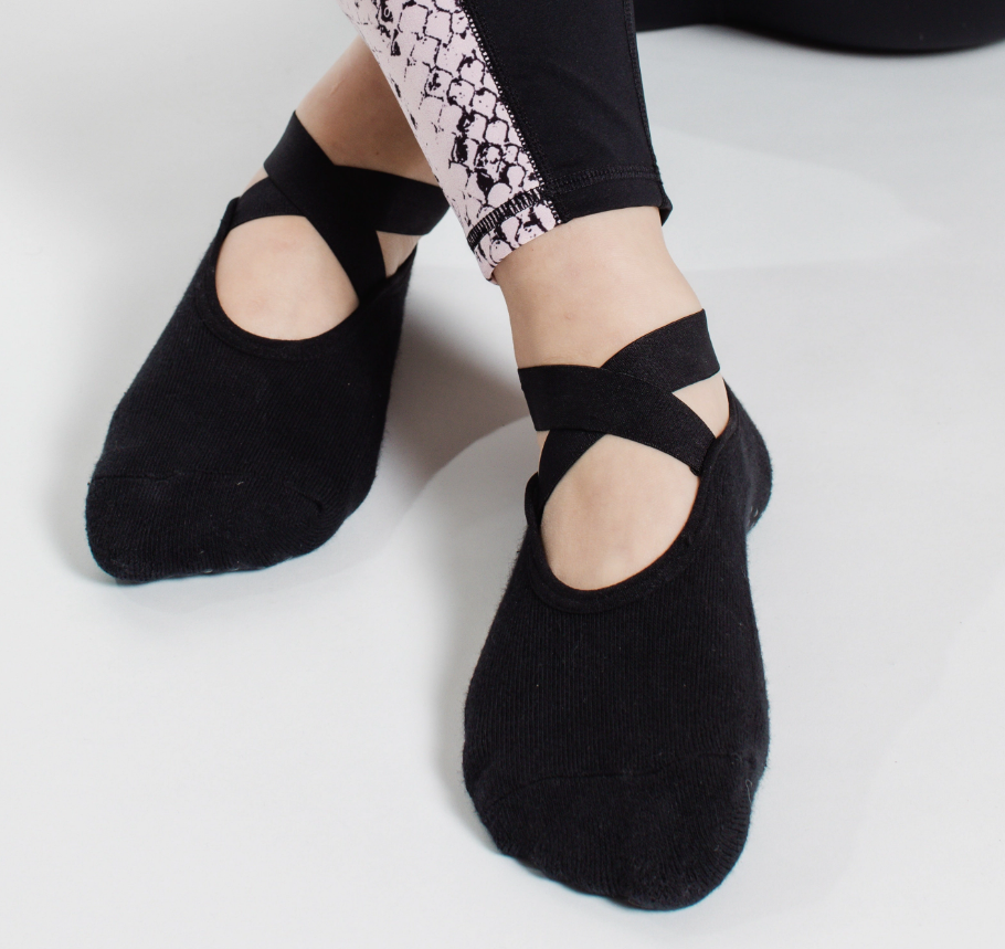 Yoga Socks Black   Grip