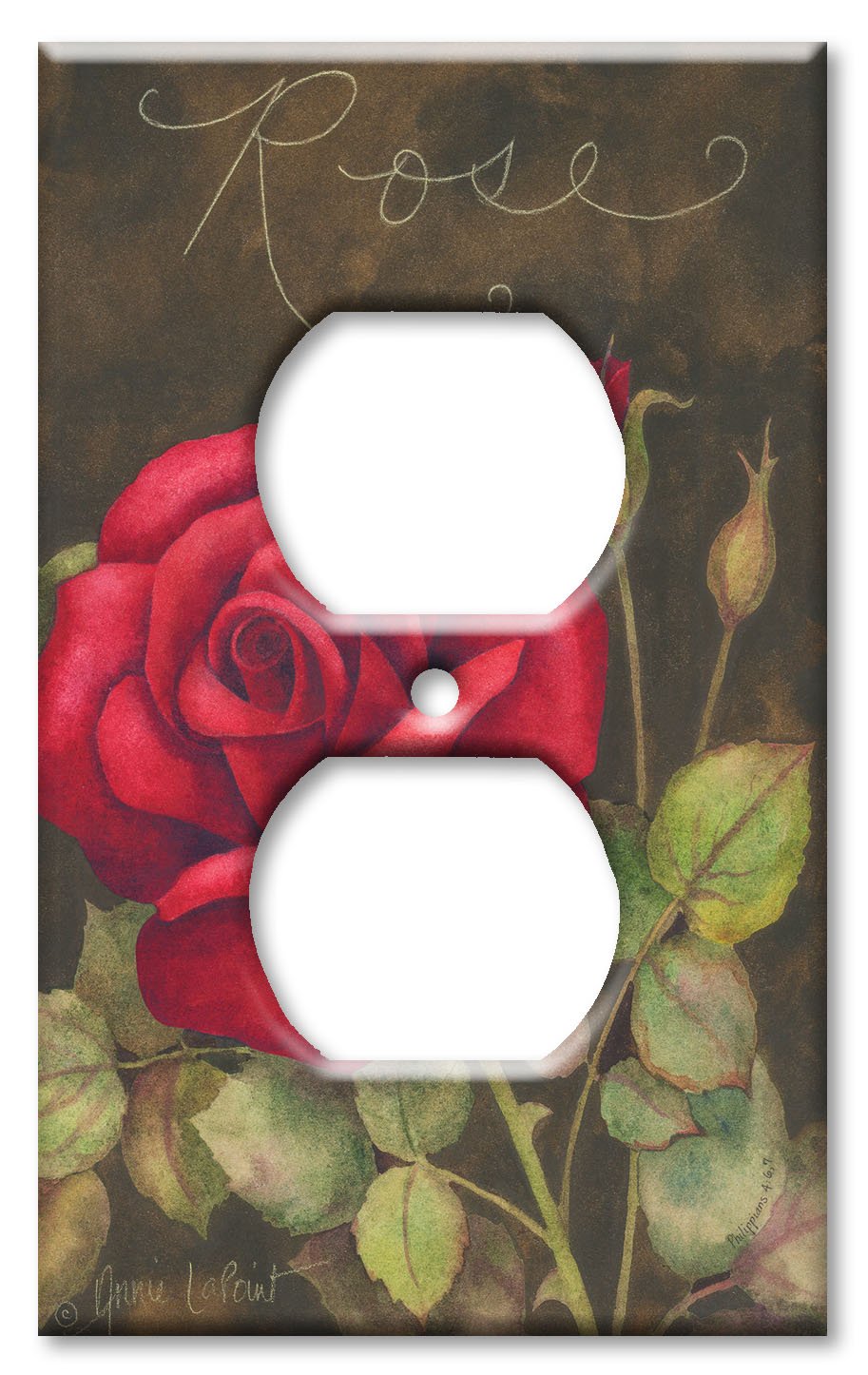 Decorative Rose Art Switch Plate Cover - Elegant Outlet Cover for Home Decor | Perfect for Living Room, Bedroom & Kitchen