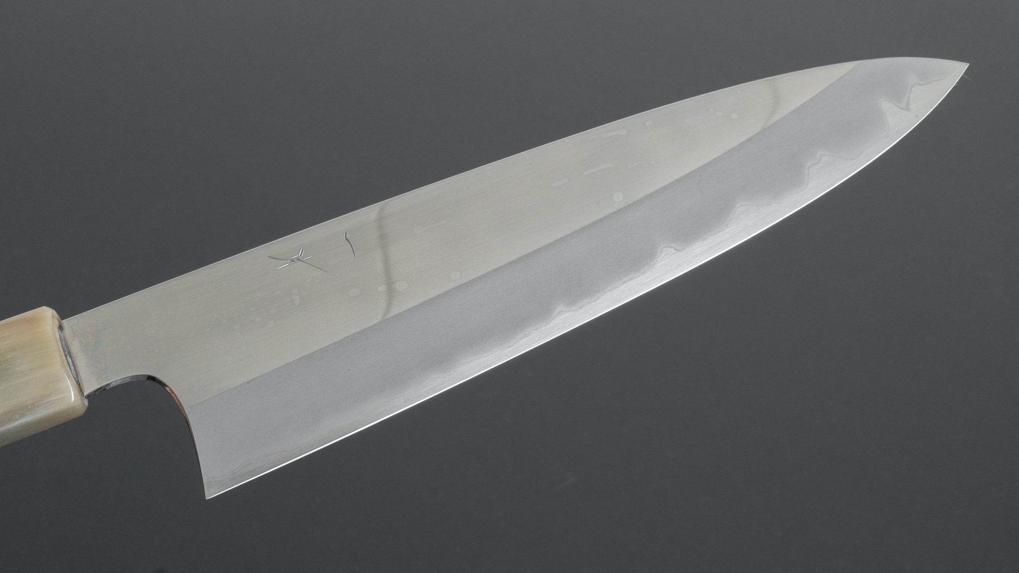 Hitohira Togashi White #1 Stainless Clad Gyuto 210mm Japanese Chef Knife - Taihei Makassar Ebony Handle (Mirror Polished) - Perfect for Sushi, Sashimi & Precision Cutting