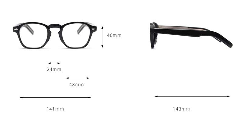 CCspace Unisex Full Rim Square TR90 Acetate Eyeglasses Frame 54998 - Lightweight & Durable for Work, Reading & Fashion