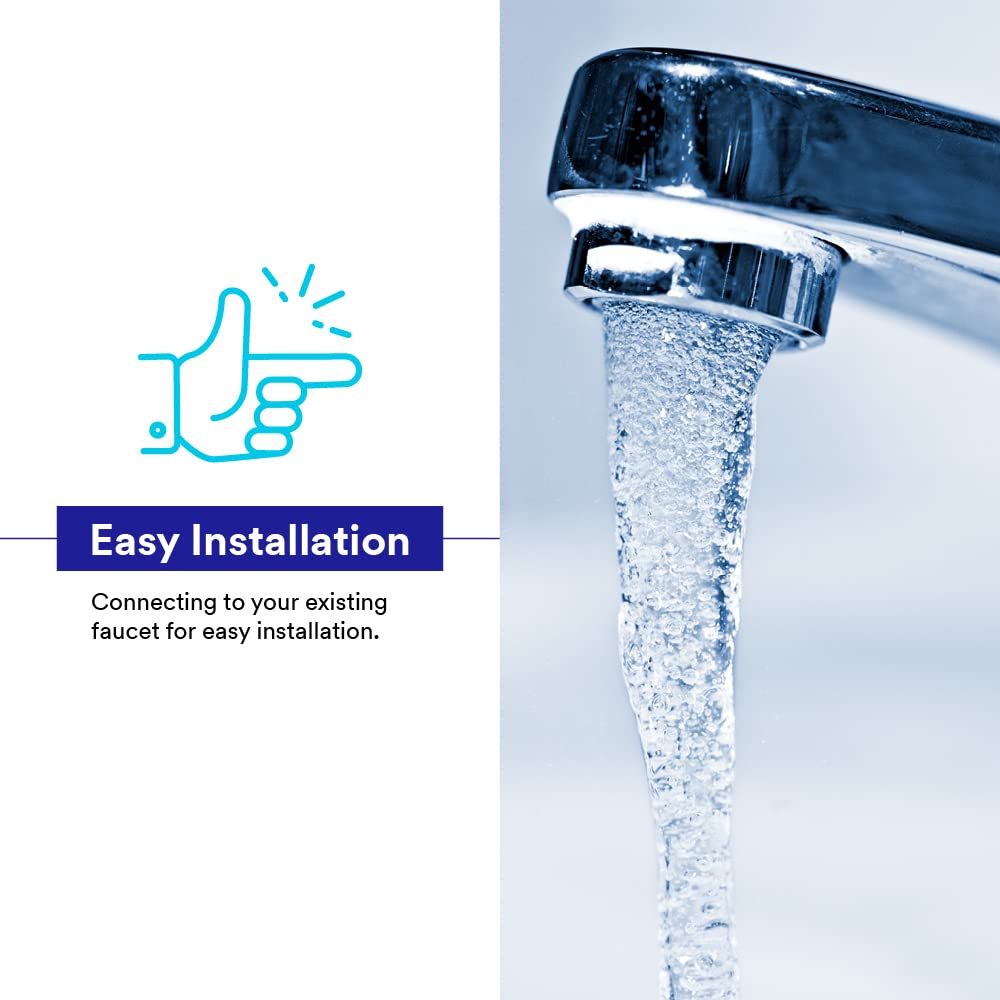 3MFF100 Under Sink Full Flow Drinking Water Filter System with 3MFF101 Replacement Filter - Clean Water for Home, Kitchen & Office Use