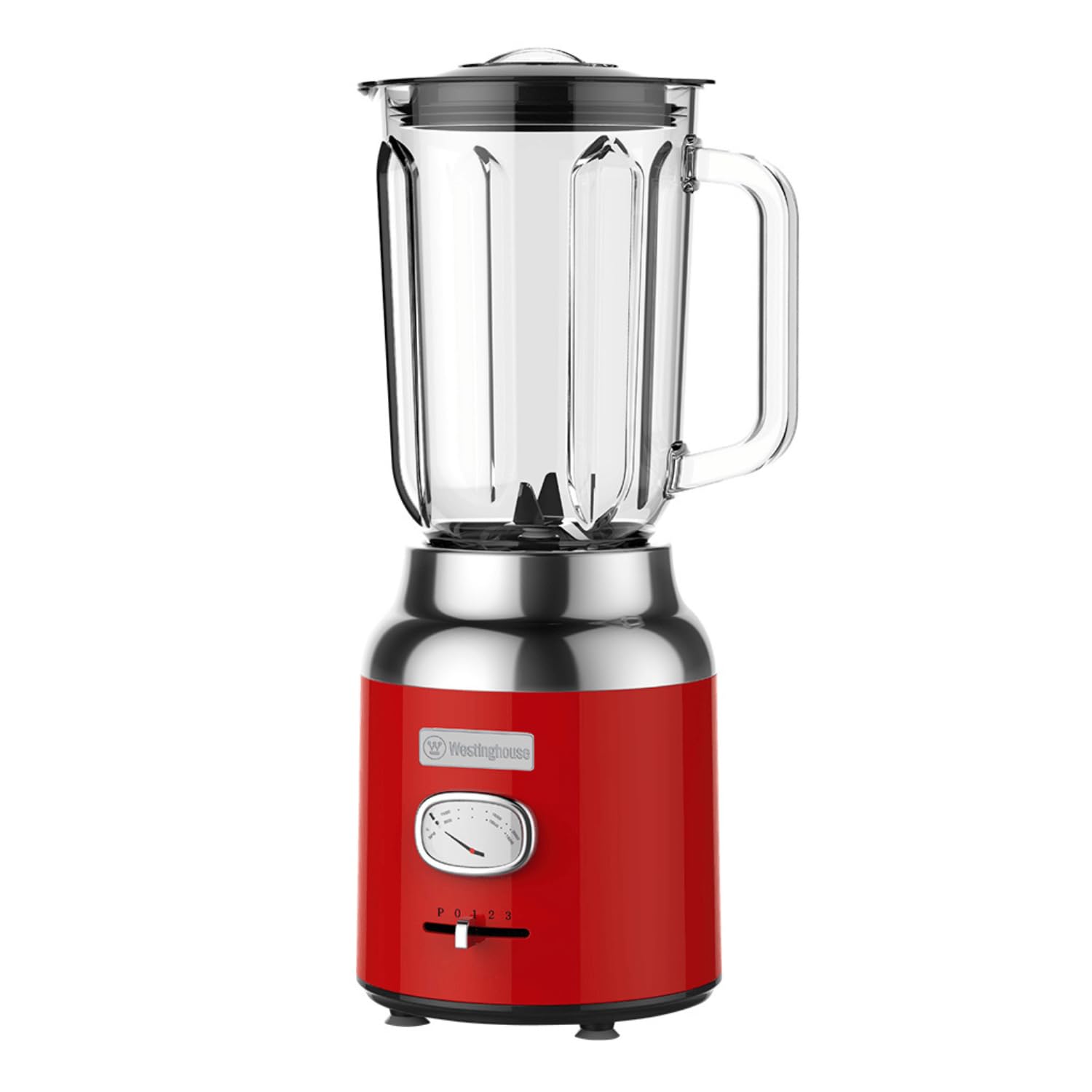 Westinghouse Retro 1.5L Table Blender - Vintage Style Countertop Blender for Smoothies, Shakes & Food Prep - Red Small Kitchen Appliance for Home & Office Use