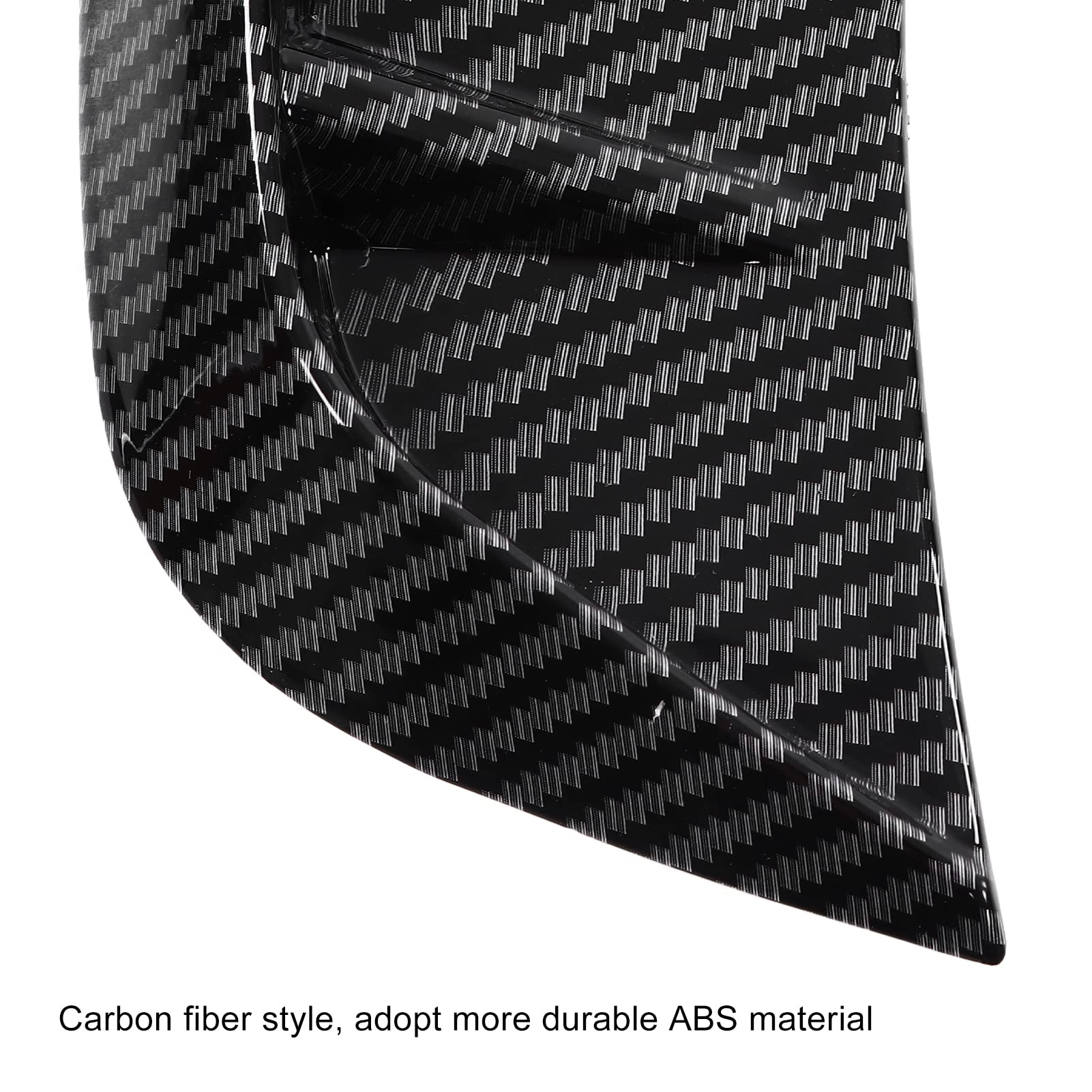 2Pcs Universal ABS Carbon Fiber Automotive Side Vent Trim Strips - 2.3x9.6in Waterproof Self-Adhesive Air Wing Decoration for Car Front Bumper & Side Marker | Enhances Vehicle Appearance & Aerodynamics