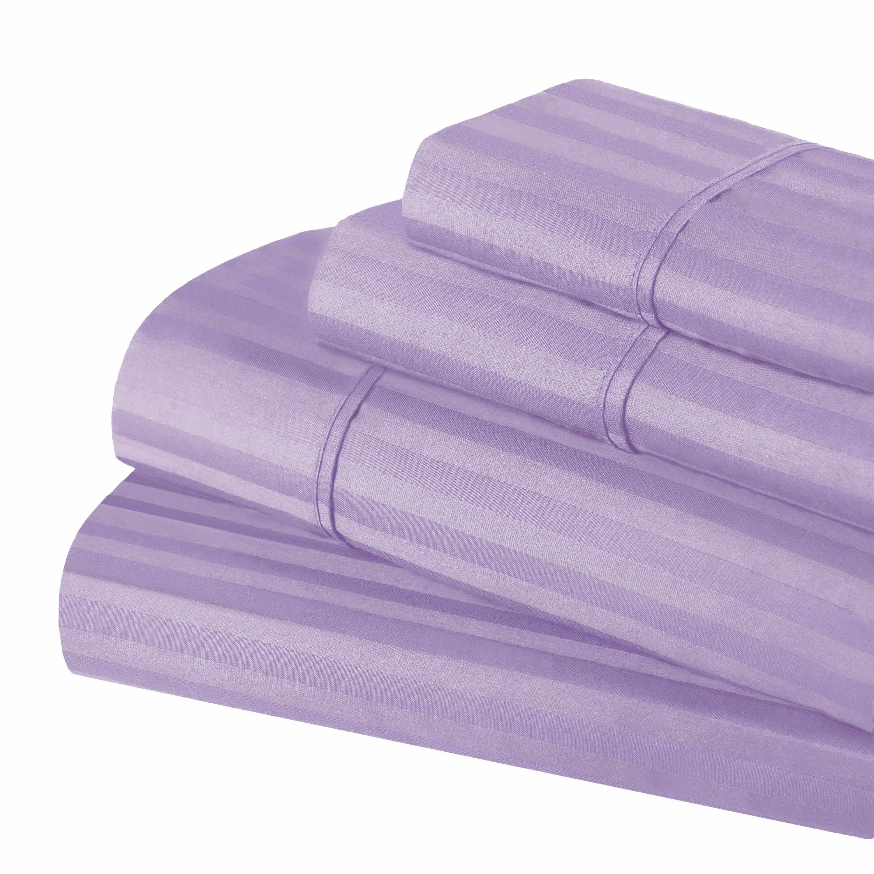 Premium Egyptian Cotton 300 Thread Count Sheet Set - Deep Pocket Fitted, Flat & Pillowcases - Soft Luxury Bedding for Master Bedroom or Guest Room