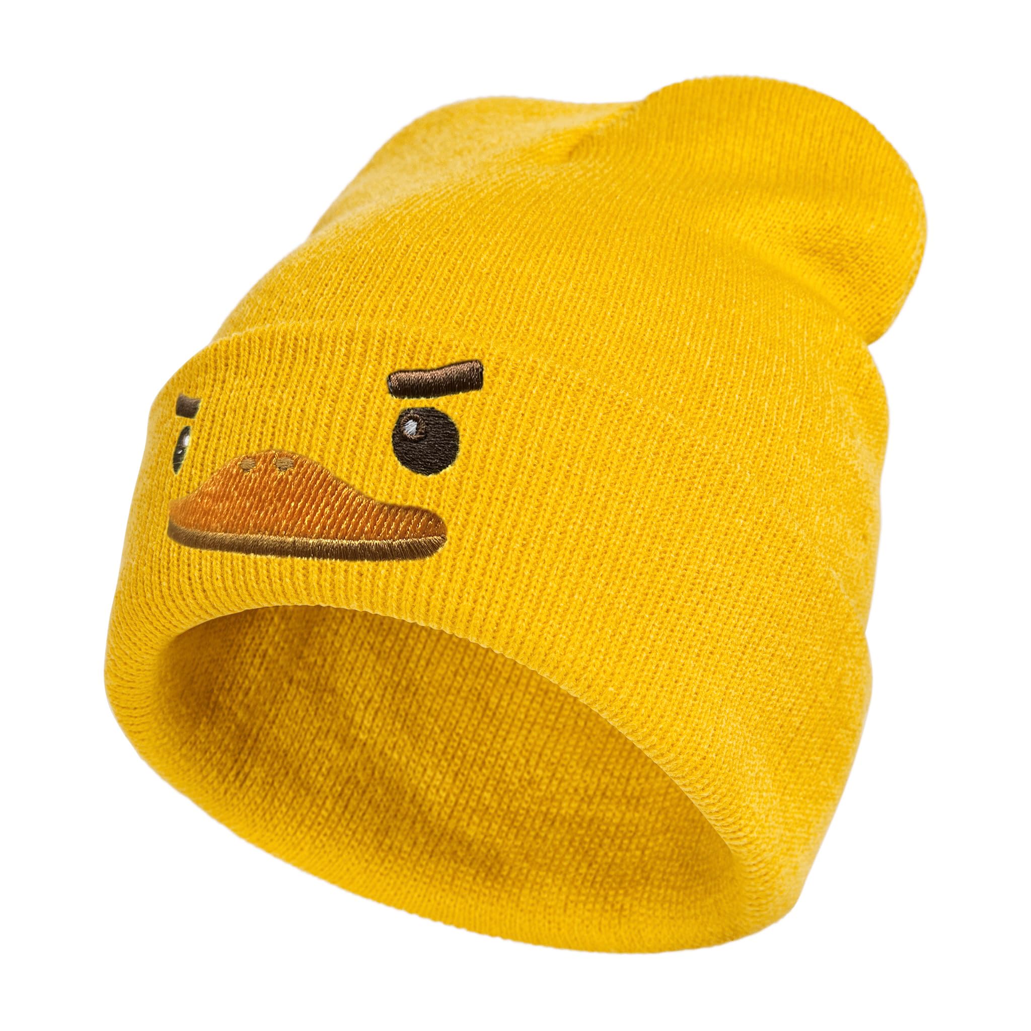 Stylish Yellow Duck Embroidered Beanie Knit Hat for Men & Women - Funny Graphic Winter Skull Cap - Perfect Gift for Duck Lovers - Great for Outdoor Activities, Winter Sports, and Casual Wear