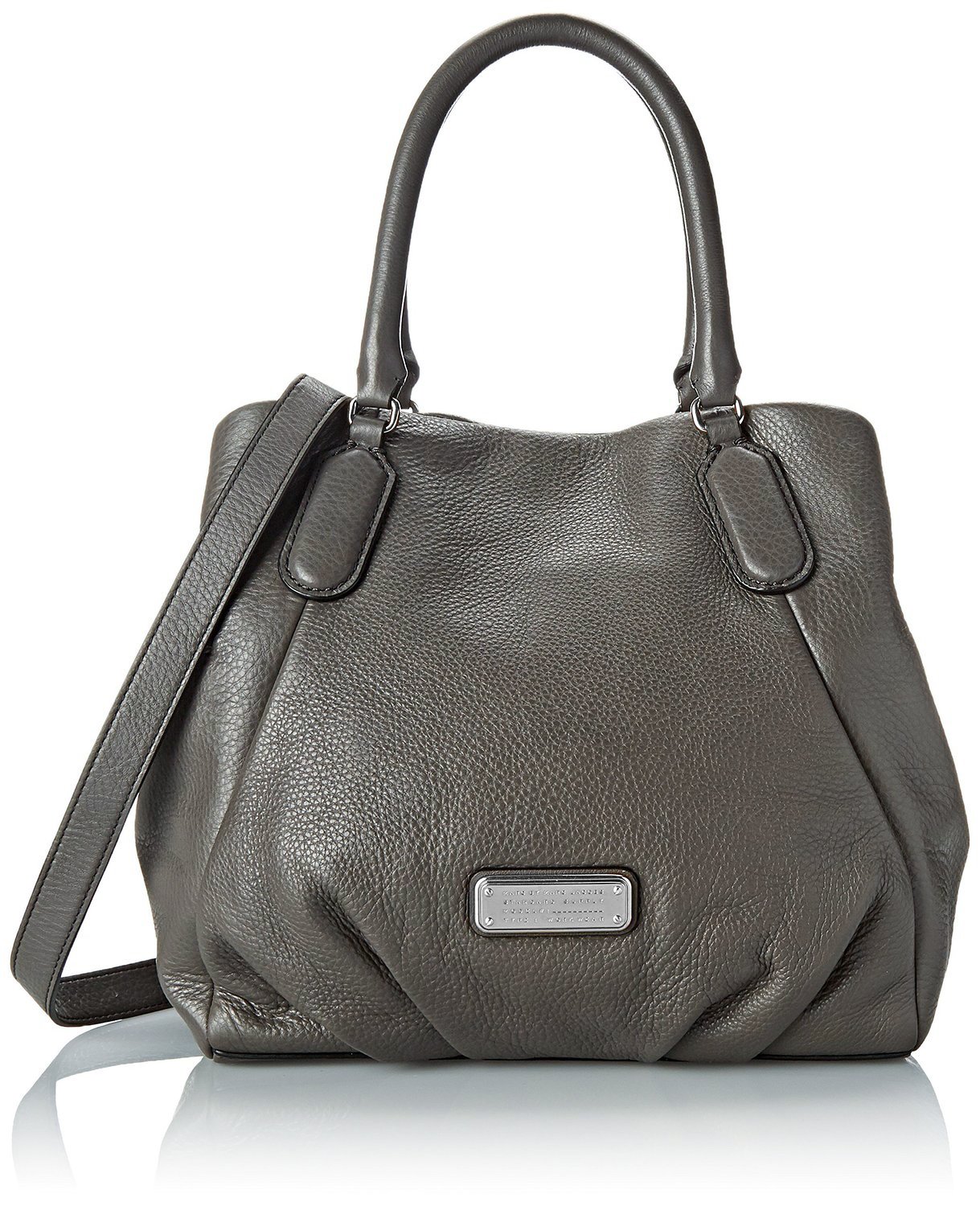 Marc by Marc Jacobs New Q Fran Shoulder Bag in Faded Aluminum - Stylish Crossbody Purse for Women, Perfect for Work, Travel & Everyday Use