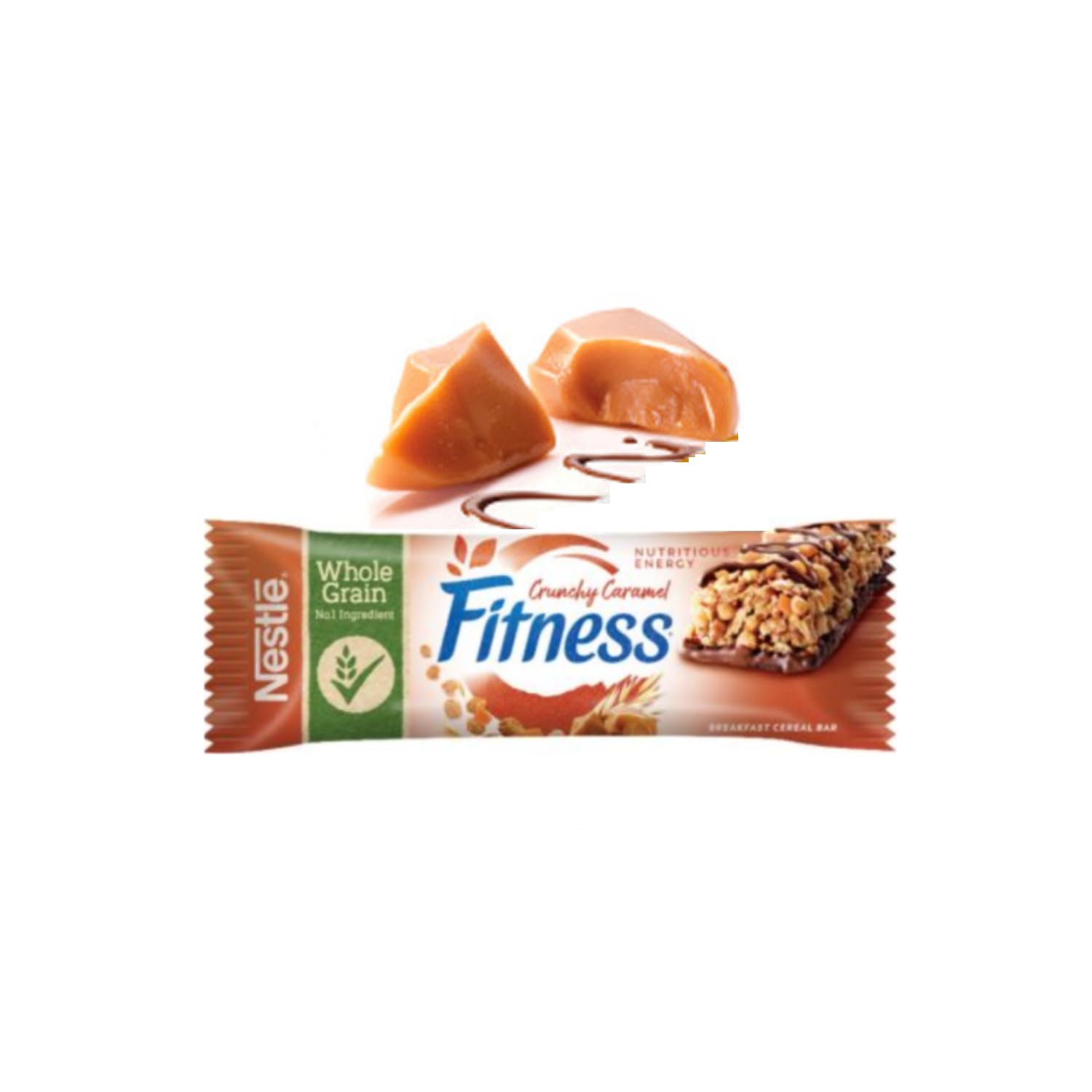 NESTLÉ Fitness Breakfast Cereal Bars Variety Pack - Caramel, Original & Strawberry Flavors (8 Bars Each) | Healthy Snack for Work, School & On-the-Go | Gluten-Free Whole Grain Energy Bars