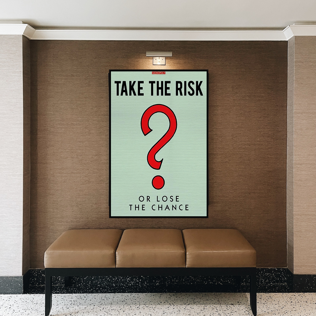 Alec Monopoly Take the Risk Canvas Wall Art - Modern Pop Art Painting for Home & Office Decor | Perfect for Living Room, Bedroom, or Gift