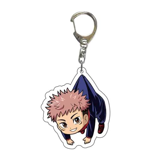 6pcs Jujutsu Kaisen Anime Keychain Set - Itadori Yuji & Satoru Gojo Double-Sided Acrylic Pendant - Cute Anime Keychains for Backpacks, Bags & Gifts