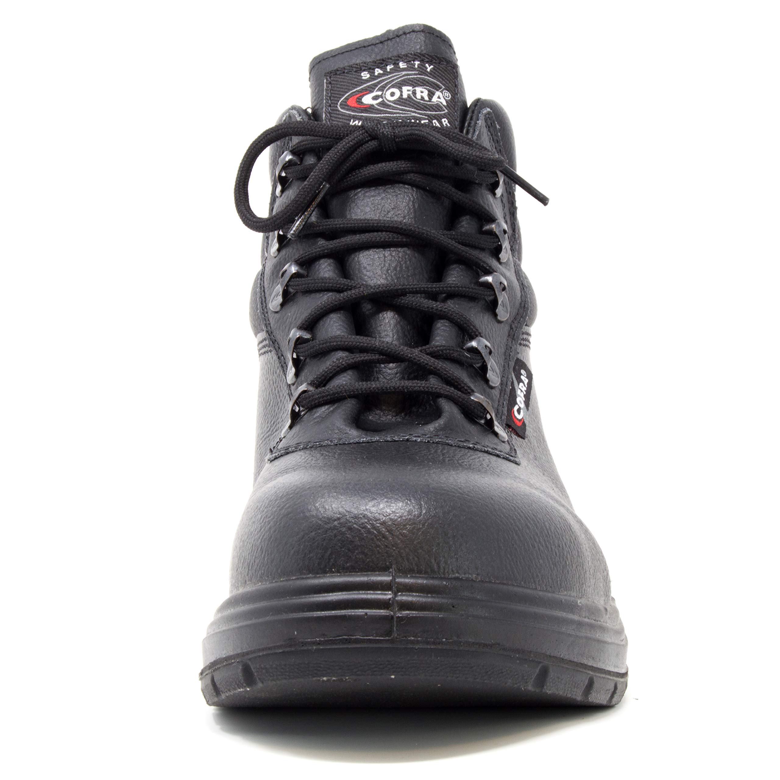 Cofra Heat Resistant Asphalt Work Shoes with Composite Safety Toe & Heat Defender Nitrile Rubber Outsole - Black - Ideal for Construction, Road Work & High-Temperature Environments