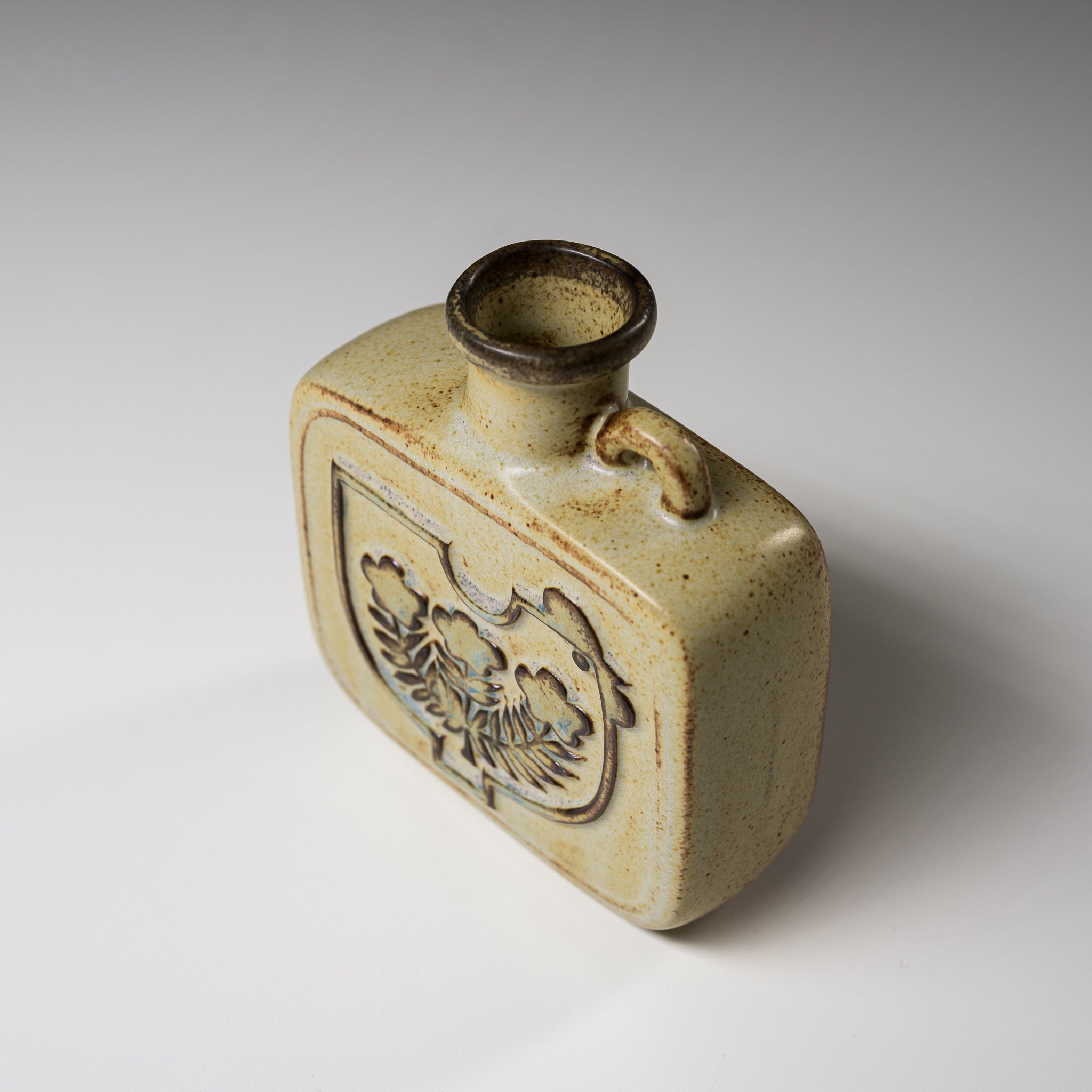Seto Ware KASHIWA Square Vase - Handcrafted Japanese Ceramic Flower Vase for Home Decor, Wedding Centerpiece & Modern Interior Design