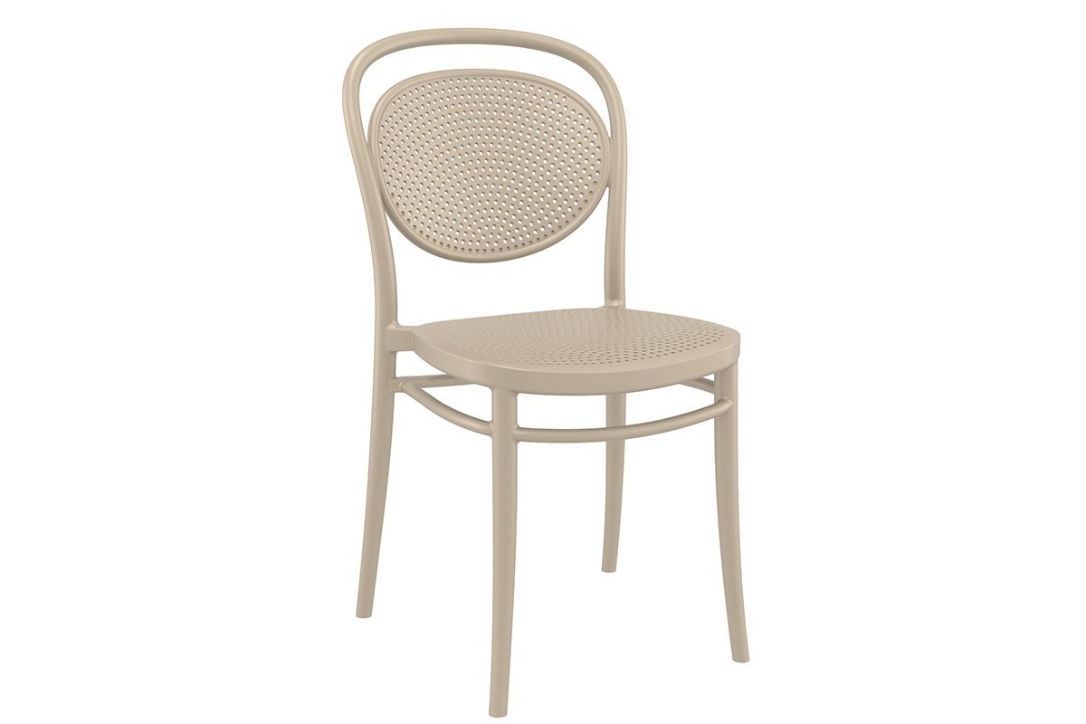 Commercial-Grade Marcel Stacking Chairs for Restaurants, Cafes & Events - Heavy Duty Stackable Dining Chairs for Indoor/Outdoor Use