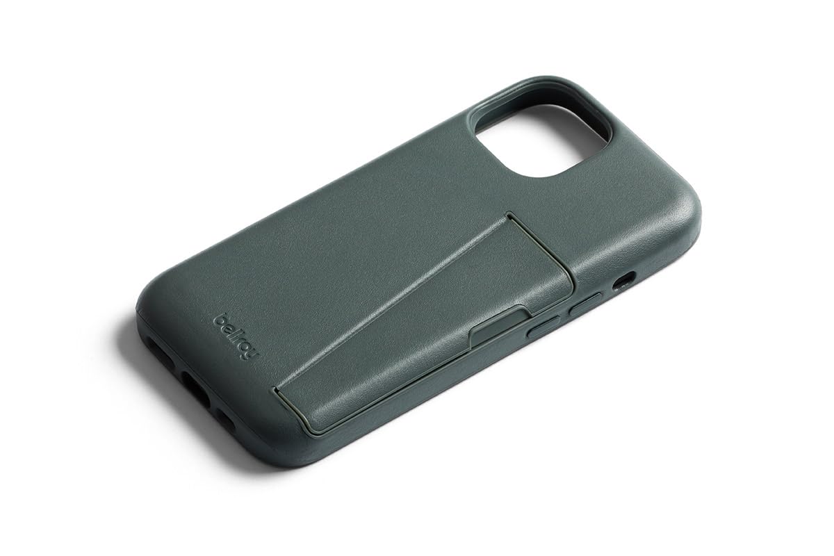 Bellroy Premium Leather iPhone 15 Plus Case with 3 Card Holder - Slim Wallet Phone Cover for Women & Men (Everglade Green) | Perfect for Travel, Work & Everyday Use
