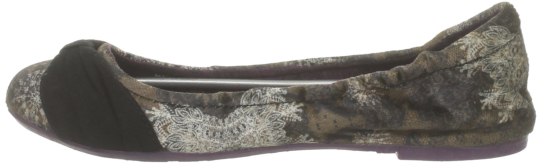 Desigual Women's Fresa Flats - Comfortable Brown Ballet Shoes for Casual Wear & Everyday Outfits