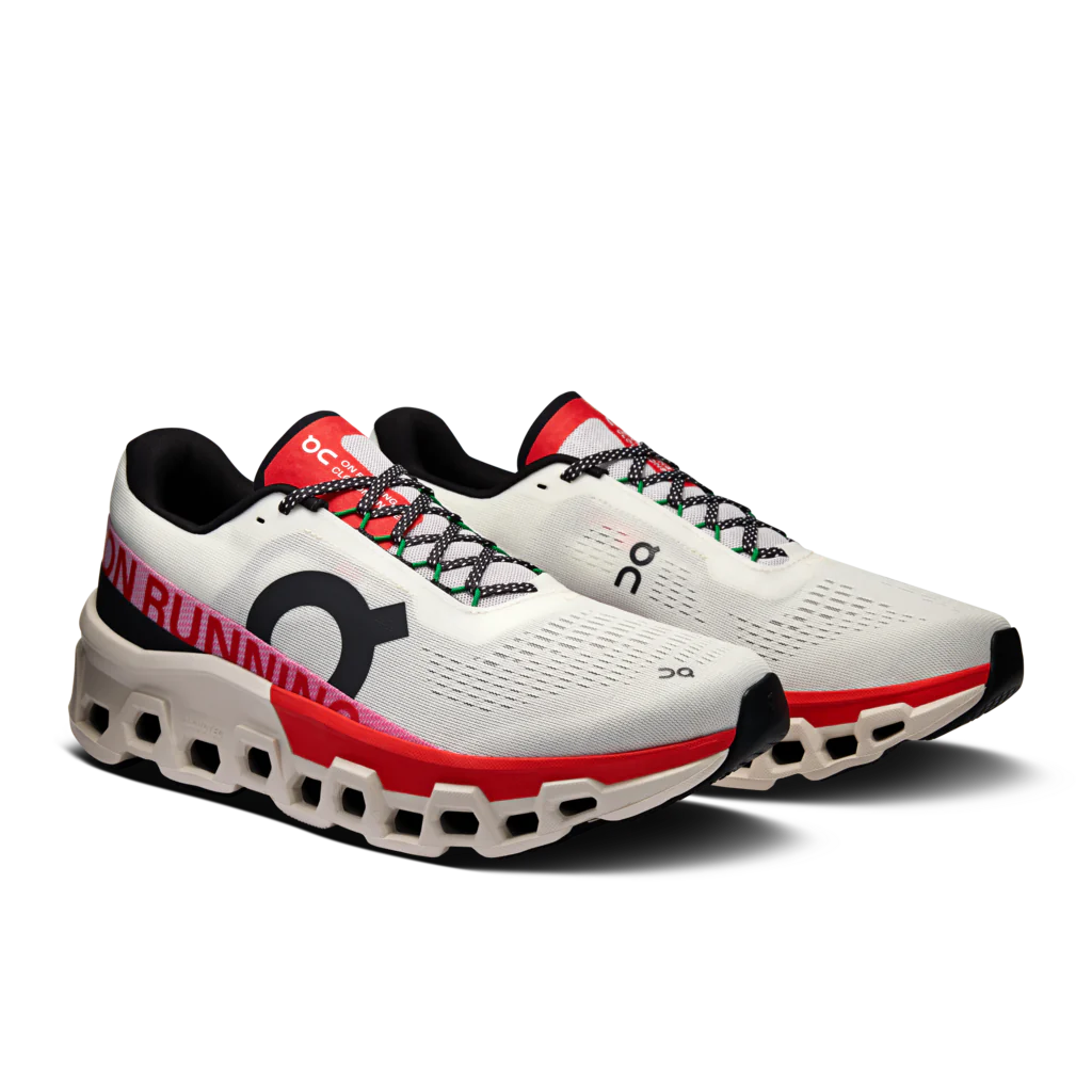 ON Men's CloudMonster 2 Running Shoes - Lightweight Cushioned Sneakers for Road/Trail Running (Ivory/Silver) | Perfect for Jogging, Gym Workouts & Daily Wear