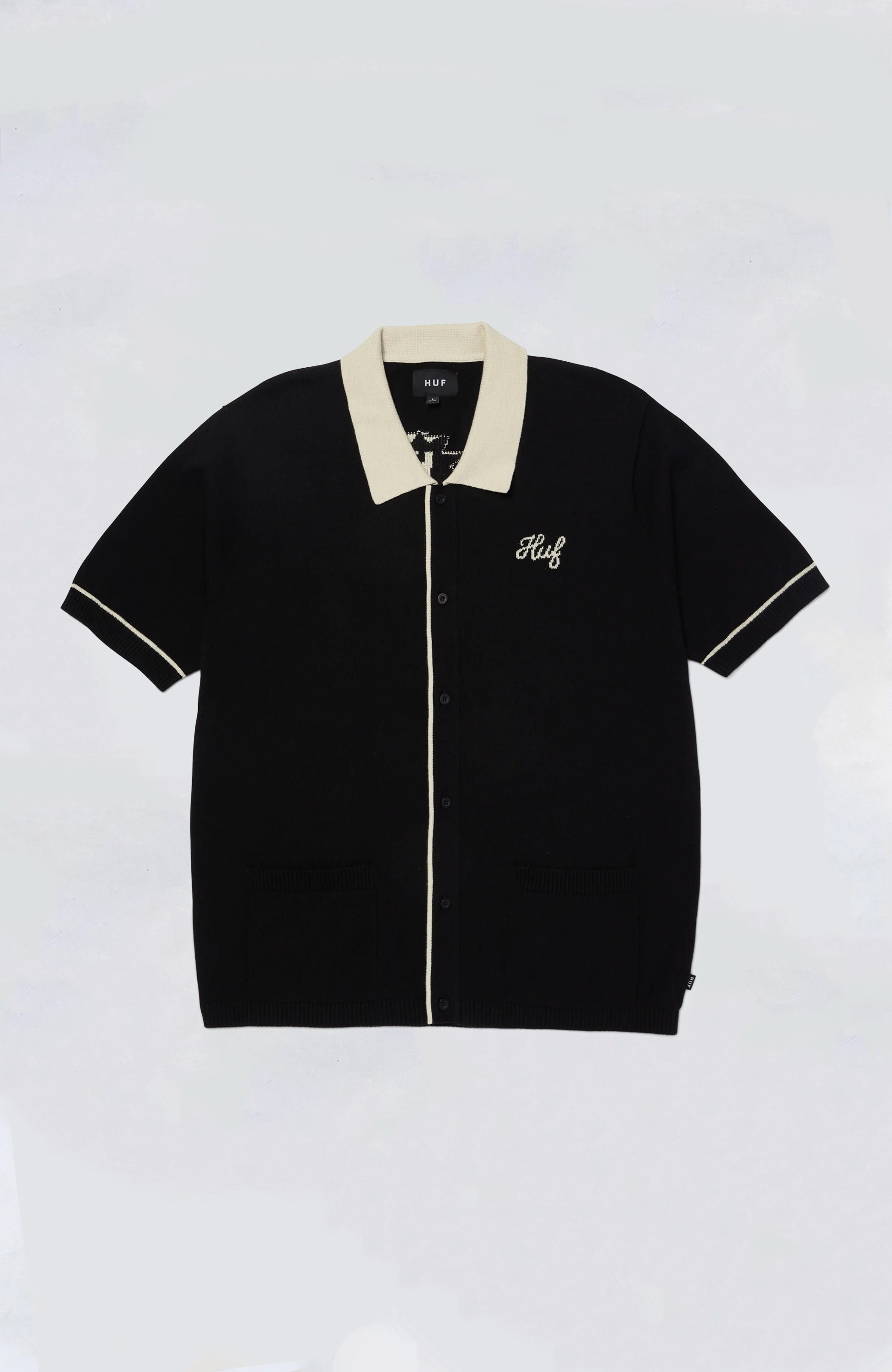 HUF Icarus Short Sleeve Knit Top for Men - Lightweight Summer Casual Shirt for Streetwear & Everyday Outfits