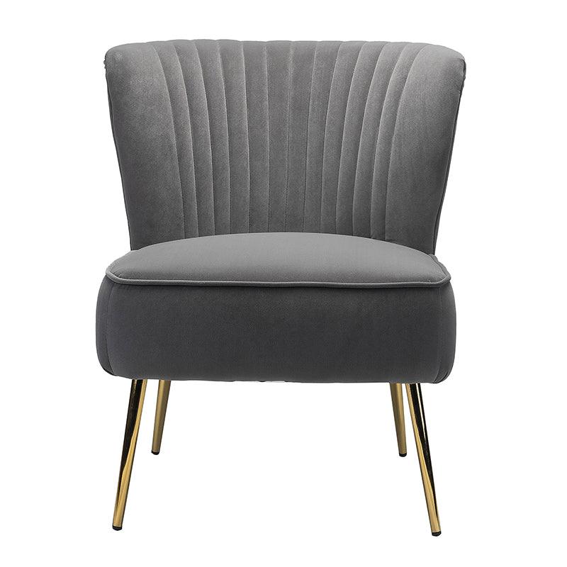 Lola Velvet Side Chair - Modern Upholstered Accent Chair for Living Room, Bedroom & Office - Soft Velvet Fabric with Sturdy Wooden Legs - Perfect for Dining, Lounge & Home Decor