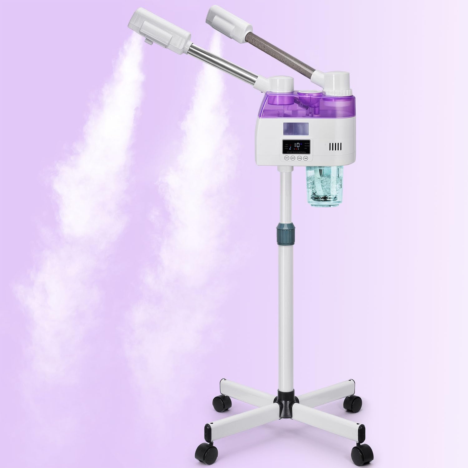 Professional 2-in-1 Facial Steamer with Hot & Cold Mist - Esthetician-Grade Face Steamer for Deep Cleansing & Pore Care - Perfect for Home Spa, Beauty Salon & Skincare Routine
