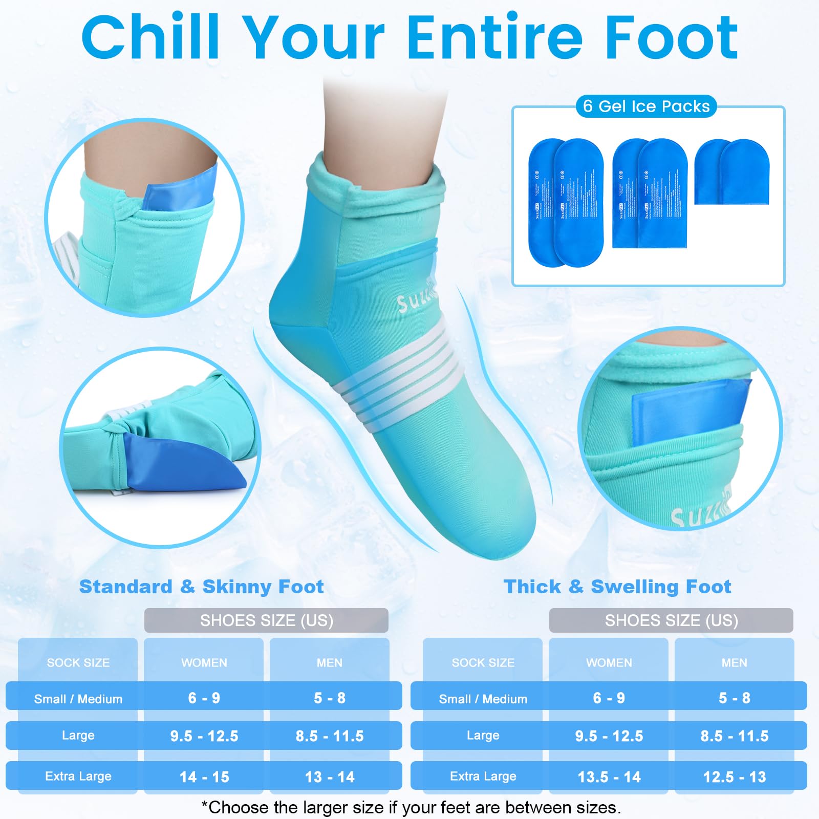 Cooling Therapy Socks & Hand Ice Packs for Chemotherapy Relief - Reusable Cold Gloves for Men & Women (S/M) - Perfect for Post-Treatment Comfort, Neuropathy Pain Relief & Swelling Reduction