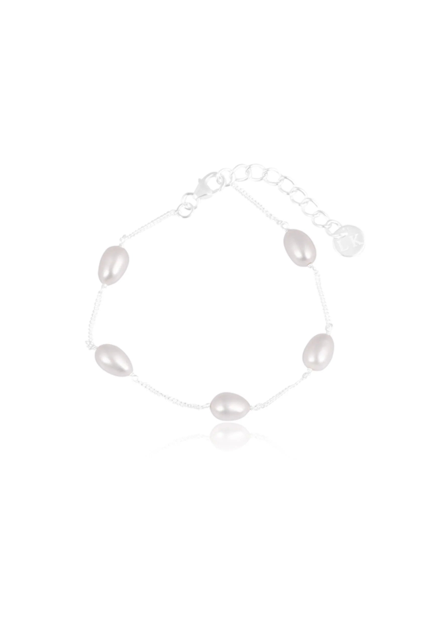 Lola Knight Faith Pearl Bridal Bracelet - Sterling Silver Wedding Jewelry for Bride, Bridesmaid & Special Occasions | Elegant Pearl Bracelet for Women's Ceremony & Formal Events
