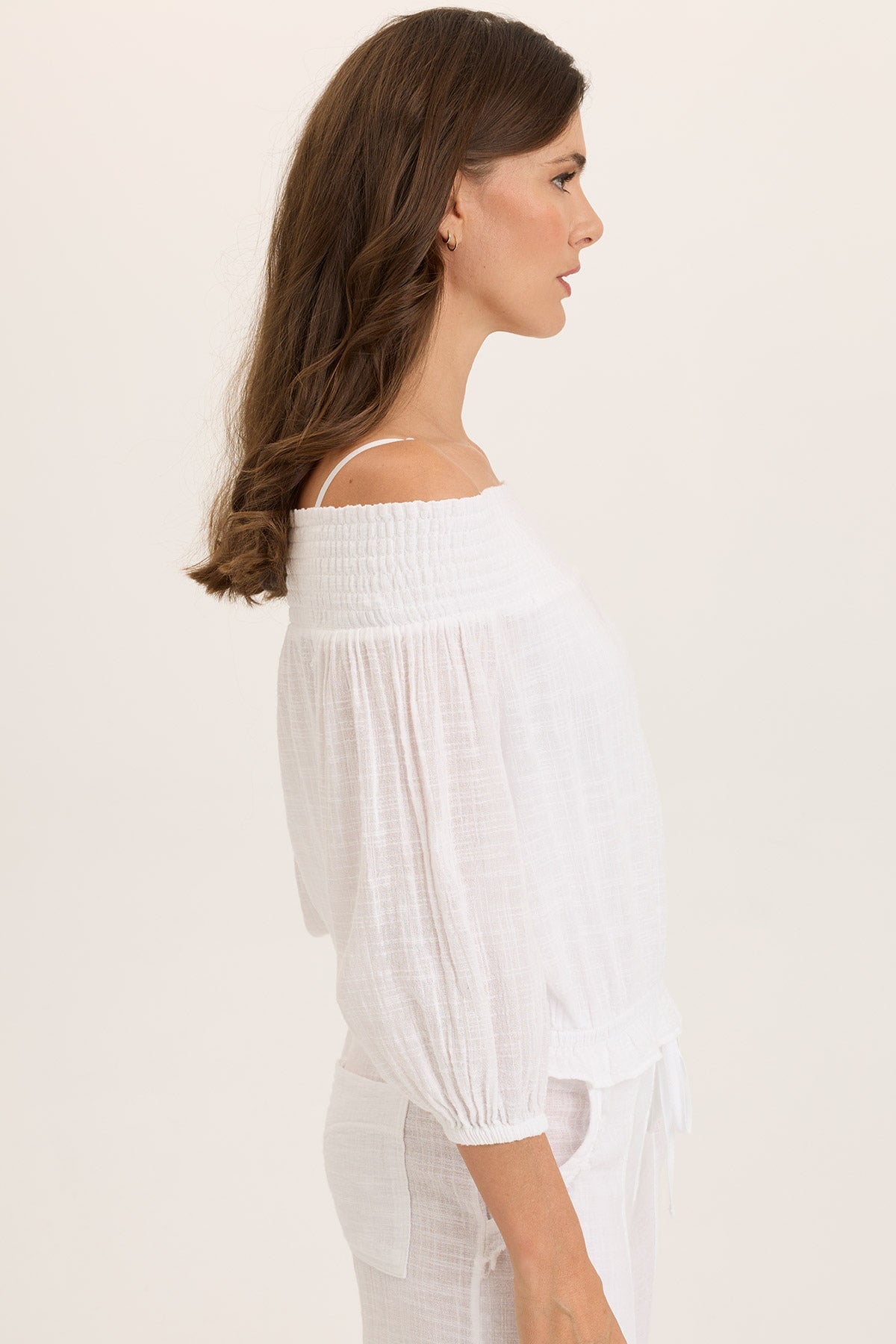Jolia Women's Off Shoulder Gauze Blouse with Billow Sleeves - Boho Chic Summer Top for Beach, Party & Date Night