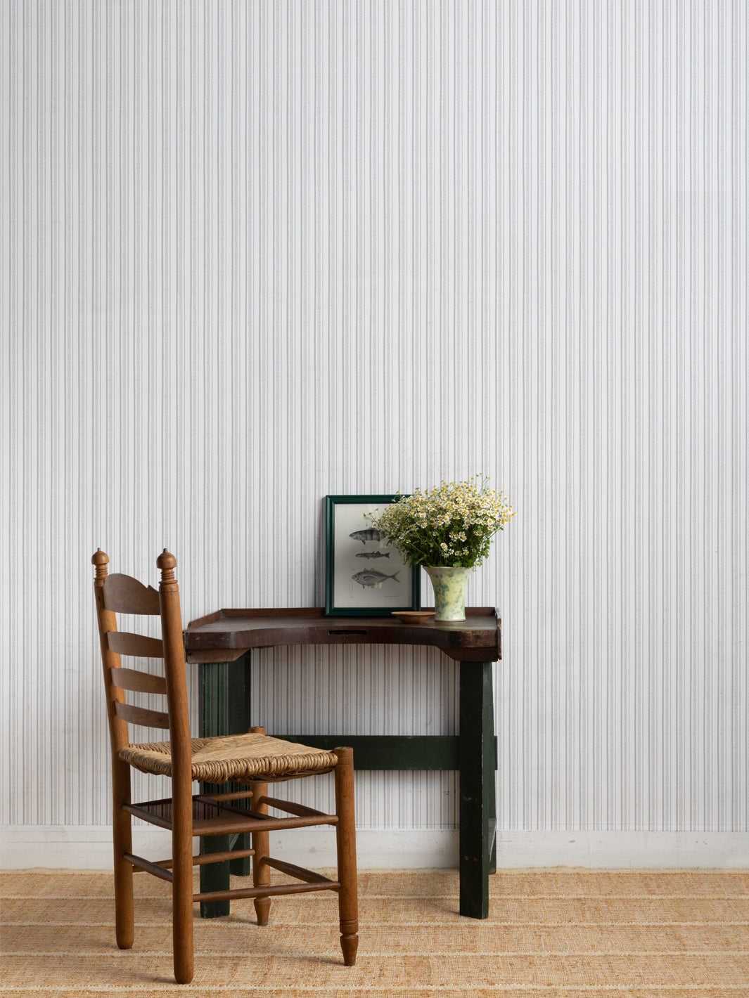 Sugar Paper 'Hatch Stripe' Peel and Stick Wallpaper - Self-Adhesive Removable Wall Covering for Bedroom, Nursery, Office & Home Decor