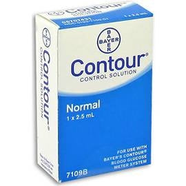 Bayer Contour Normal Level Control Solution 2.5mL - Glucose Test Strip Calibration Fluid for Diabetes Monitoring at Home & Clinics | Reliable Blood Sugar Testing Supplies