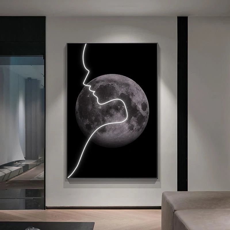Abstract Figure LED Porch Wall Art - Modern Outdoor Light Sculpture for Patio, Garden & Entryway Decor - Energy Efficient Waterproof Landscape Lighting for Home & Commercial Use
