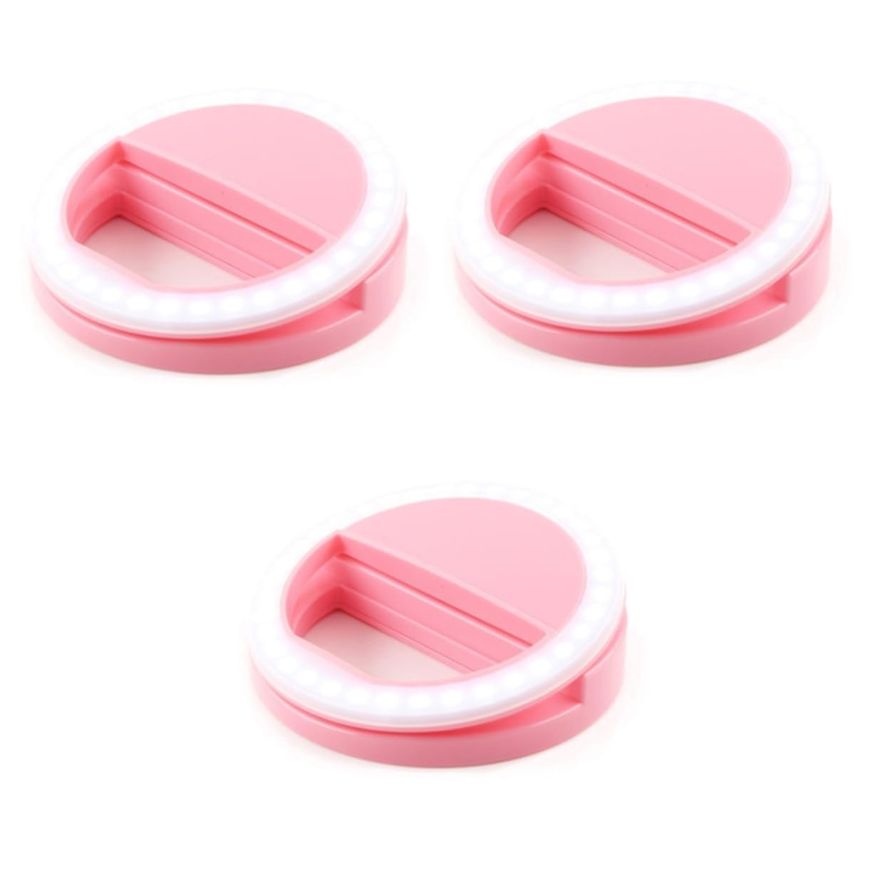 Mikikit 3-Pack Smart LED Selfie Ring Light with Beauty Fill Light for iPhone & Android Phones - Perfect for YouTube, TikTok Videos, Live Streaming & Makeup Photography