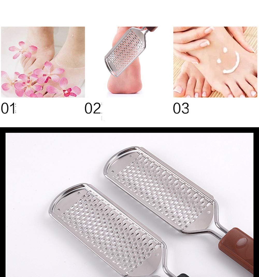 Cosluxe Professional Foot Rasp & Callus Remover - Stainless Steel Pedicure Tool for Hard Skin Removal - Wet/Dry Use - Surgical-Grade Metal Foot File for Smooth Feet - Perfect for Home Pedicures & Foot Care Routines