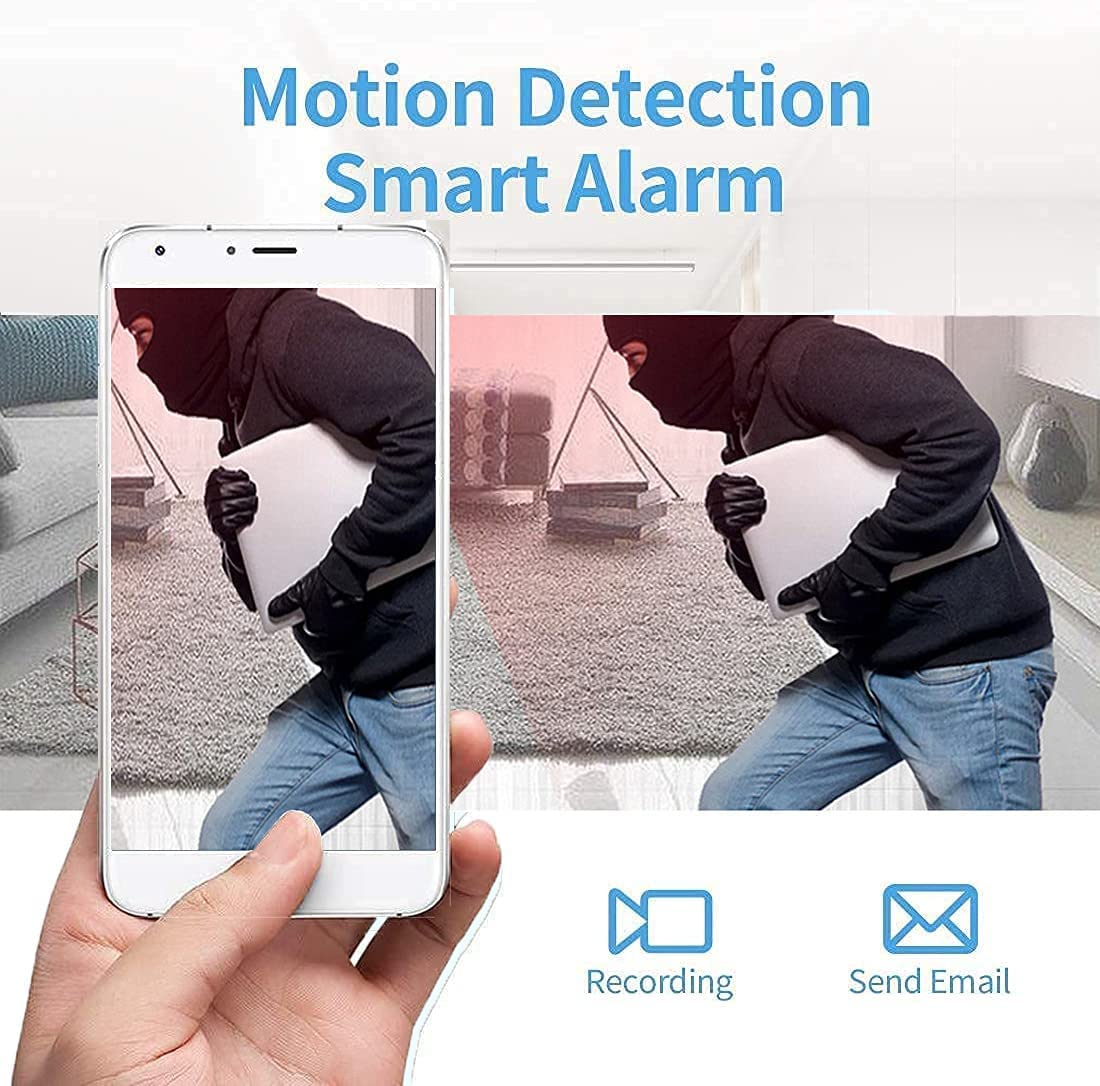 GUIRUO Mini Spy Camera - 1080P HD Wireless Hidden Camera with Night Vision & Motion Detection | Portable Small Security Camera for Home, Nanny, Baby Monitoring | Indoor & Outdoor Surveillance for Offices, Cars, and Personal Safety