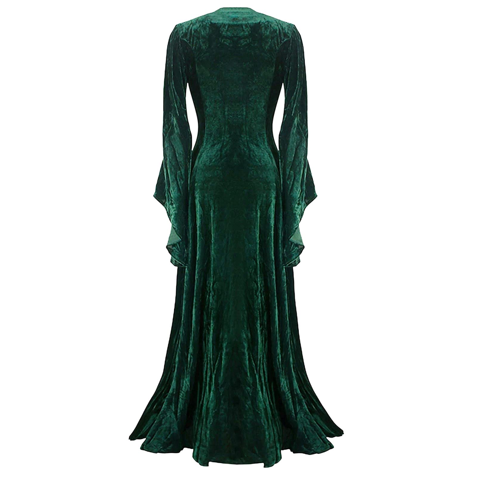 Vintage Long Sleeve Women's Maxi Dress - Elegant Solid Color Floor Length Elven Style Dress for Petite Women | Renaissance Fairs, Cosplay, Boho Chic & Everyday Wear | Perfect for Weddings, Parties, Fantasy Events & Medieval Themed Occasions | Great for LARPing, Tea Parties and Fairy Tale Inspired Outfits | Ideal for Halloween, Themed Photoshoots, Date Nights & Romantic Getaways