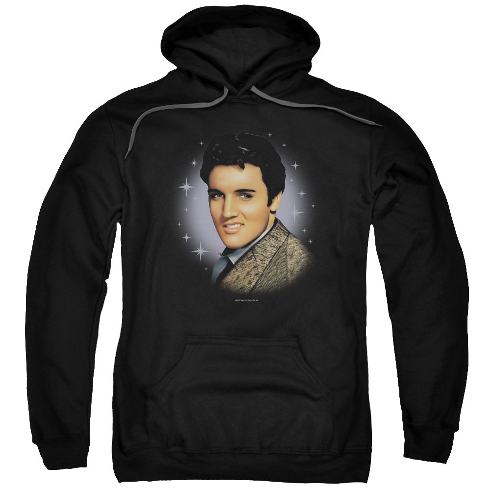 Elvis Presley Hoodie - Black Star Portrait Pullover Sweatshirt for Men & Women | Music Fan Gift, Casual Wear & Concert Outfit