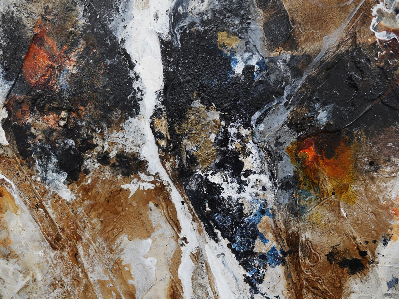 Raw Tectonic 200cm x 80cm Rustic Textured Abstract Canvas Wall Art - Modern Home Decor for Living Room, Bedroom & Office