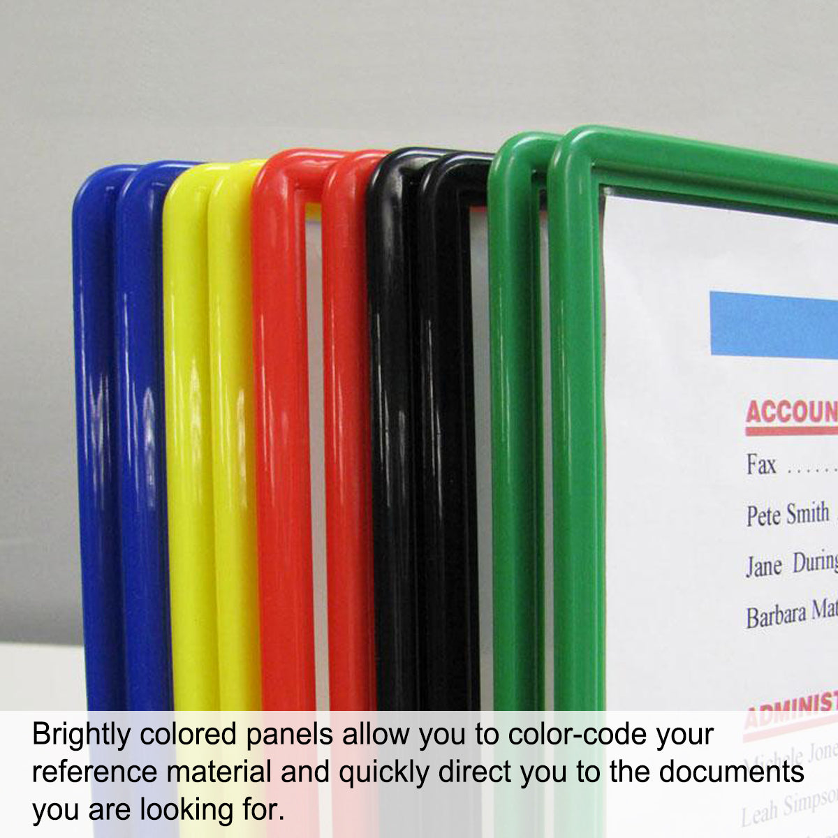 Ultimate Office AdjustaView™ Organizer Pockets Set of 5 - Multicolor Desktop File Organizer for Papers, Bills & Mail - Perfect for Home Office, Workstation & School Desk Organization