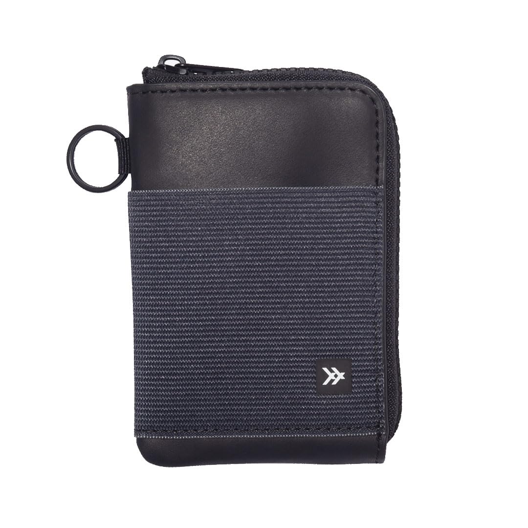 RFID Blocking Leather Zip Wallet with Card Holder for Men & Women - Slim Secure Travel & Everyday Use (Black)